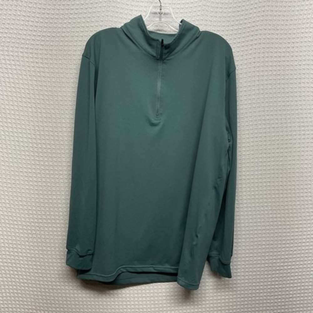 NWOT Yatta Golf Green 1/4 Zip Long Slv T-Shirt Top Men L China Polyester/Spandex